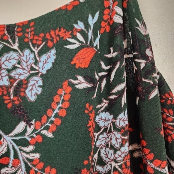 Maje revia crepe chiffon floral ruffle dress, size 3 - Picture 5 of 10